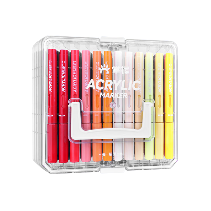 GRASP Soft Tip Direct Liquid Acrylic Markers, 48 Colors, Skin-Friendly, Washable, Large Capacity Brushes, Stackable Colors, High Coverage Watercolor Pens, Birthday Gift Box for Boys And Girls, Graduation Gift for Students