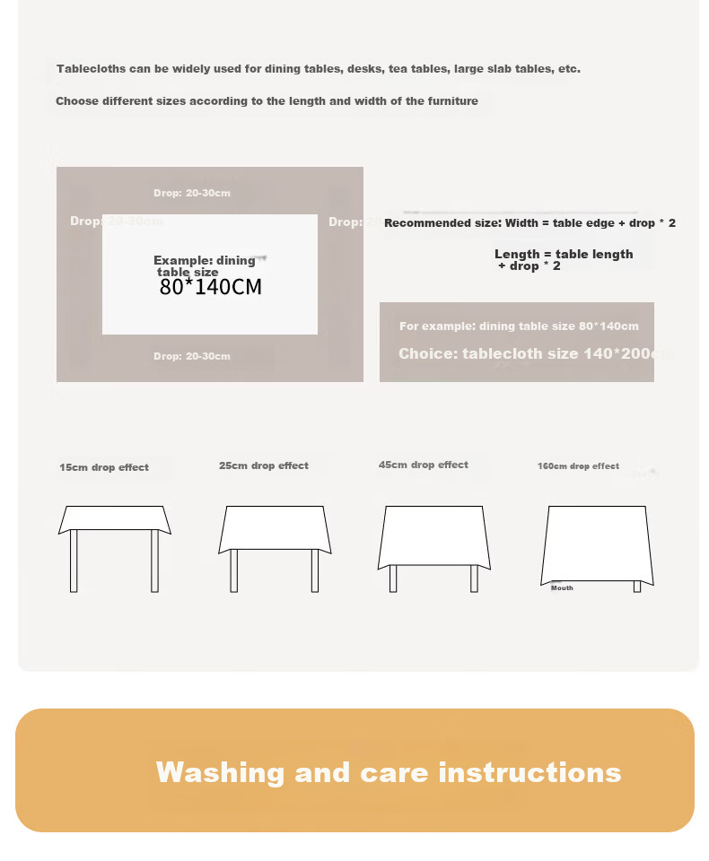 MUJI PVC Waterproof Oil-Resistant Tablecloth High-End Luxury Rectangular Home Tea Table Cover 140*180 Xihe 14
