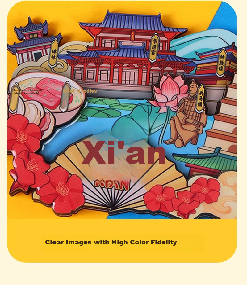 Jucai Sanya City Refrigerator Magnet High-Value Creative Cultural Travel Souvenir Gift Creative Wooden Refrigerator Paper Film Decorative Magnetic 3D Stereo Premium DIY 9