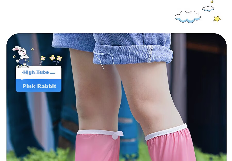 Zhengyu Children's Waterproof Non-Slip Rain Shoe Covers Thickened Rainproof Overshoes for Boys and Girls Elementary School Students 18
