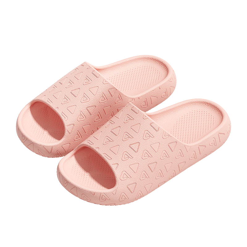LANDF Men's Summer Home Slippers Bathroom Indoor Thick Sole Antibacterial Non-Slip Sandals Women's Pink Size 37-38
