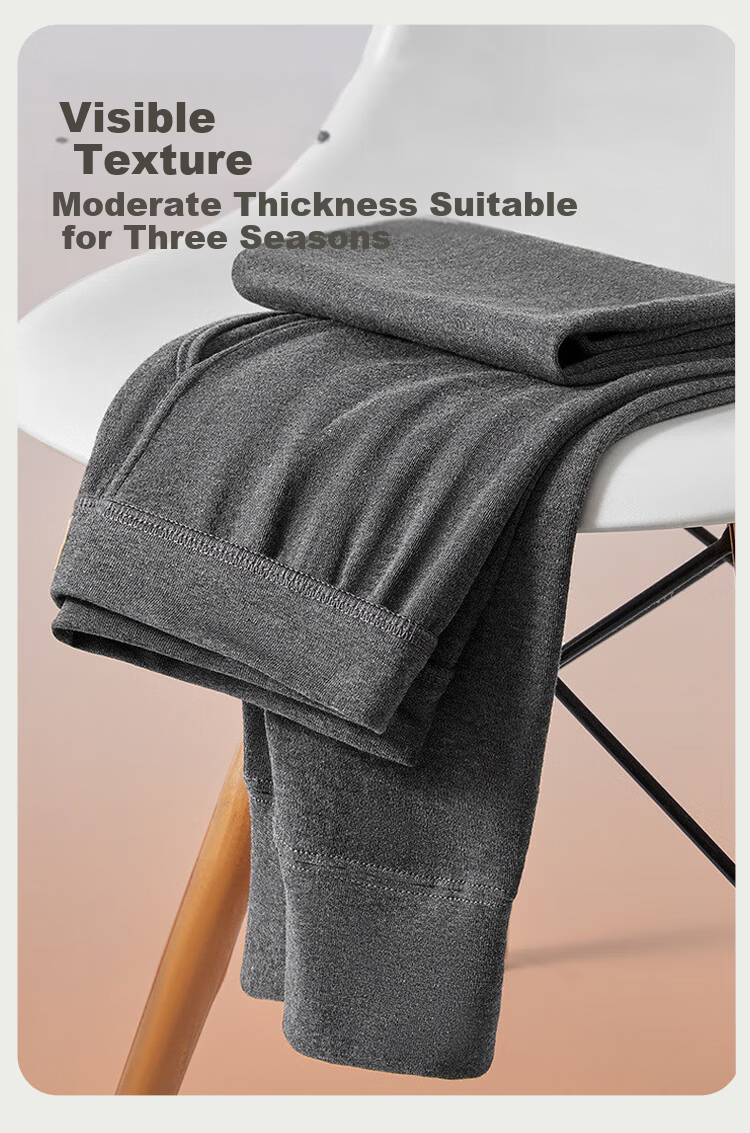 XUEXIMAN 100% Cotton Men's Thermal Pants Wool Silk Knee Support Antibacterial Thin Warm Cotton-Lined Trousers 10A 7