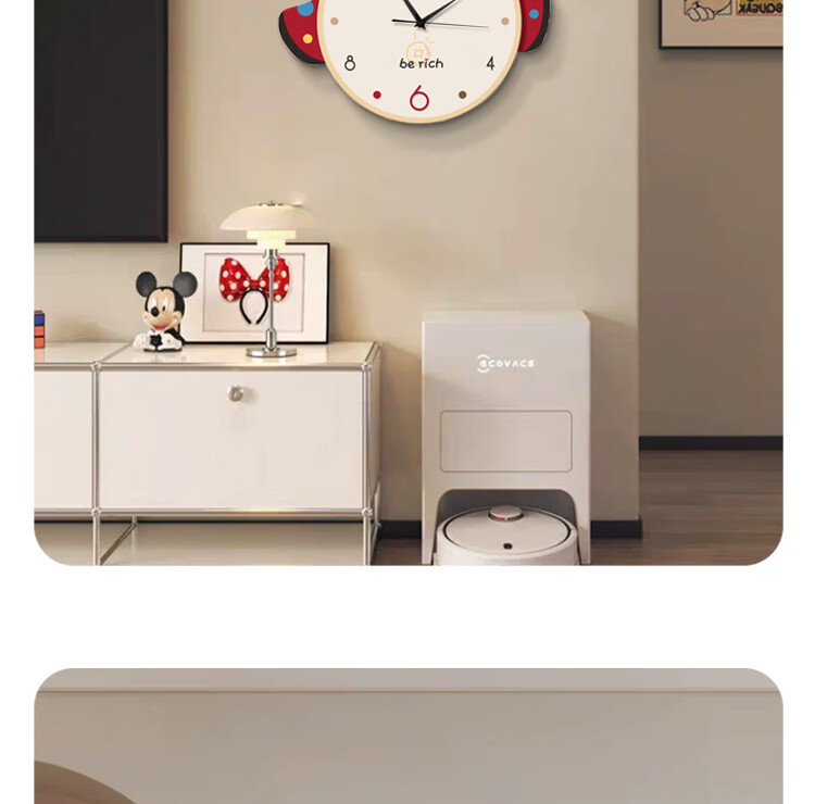 Mao Jiujiang No-Drill Cream Style Clock Modern Minimalist Home Dining Room Decorative Clock New Living Room Wall Clock Wall Art 11