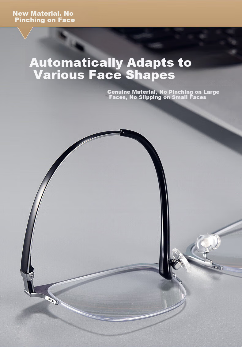 Chuangguo Men's Genuine Reading Glasses High-Definition Imported Blue Light Blocking Auto-Focus Adjustable Multifocal Premium Brand 19