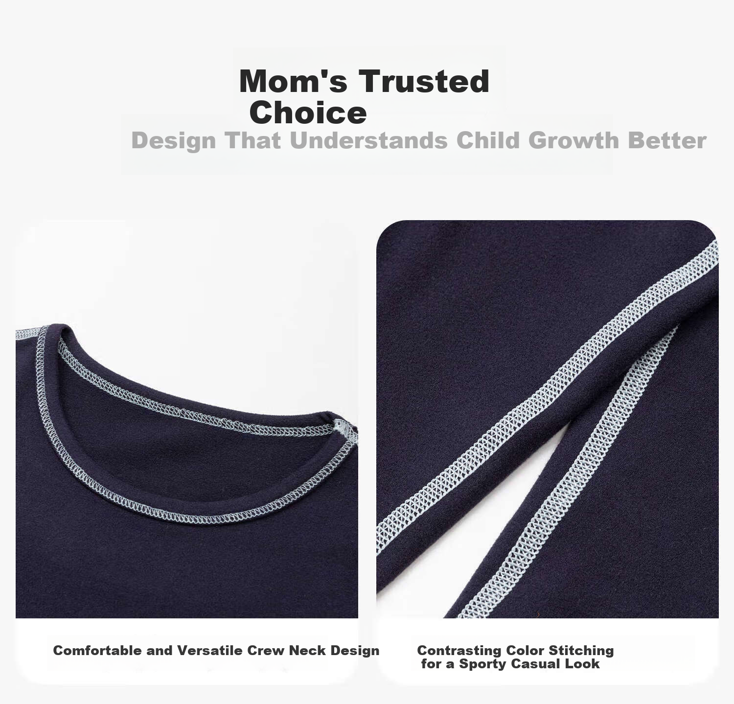 Zuo Xi Children's Thermal Underwear Set Boys and Girls Autumn Clothes 2025 New Homewear Base Layer Navy Blue 160 10
