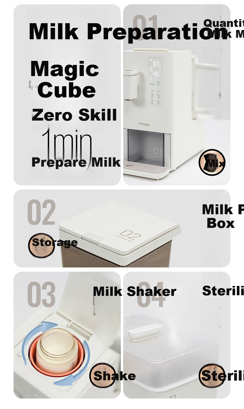 Xiaoyaxiang Thermostatic Kettle Baby Milk Frother Quantitative Water Dispenser Household Milk Mixer Shaker Integrated Machine Smart Shake Version 3