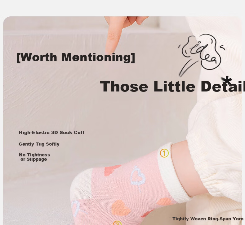 Mianqixiong Children's Socks, Spring And Autumn Style, Pure Cotton Mid-Calf Socks, Girls' Baby Autumn Class A Children's Socks, Girls' Autumn And Winter Cotton Socks for Baby Girls 1