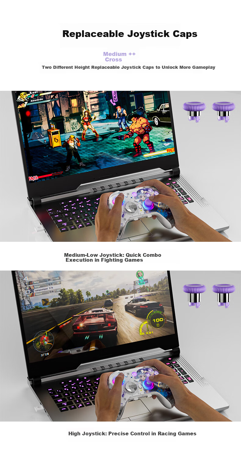 Aolion Aos Lion Dasheng 3 Game Controller Horizon 6 PC Steam Macro Programming Switch 2 Black Myth Wukong NS 2nd Gen iPad Android iOS Mobile Tablet 8