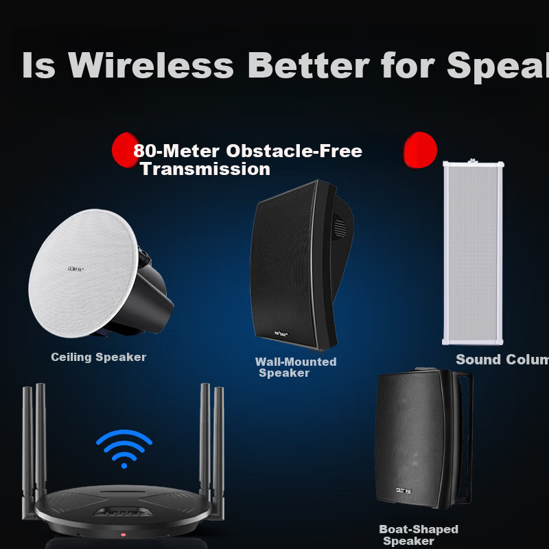 SAST 20W Wireless Bluetooth Wall-Mounted Speaker Set for Supermarket, Store, Classroom, Meeting Room, Indoor Wall-Mounted Background Music Public Broadcasting Speaker System, One-to-Two Wall Speakers