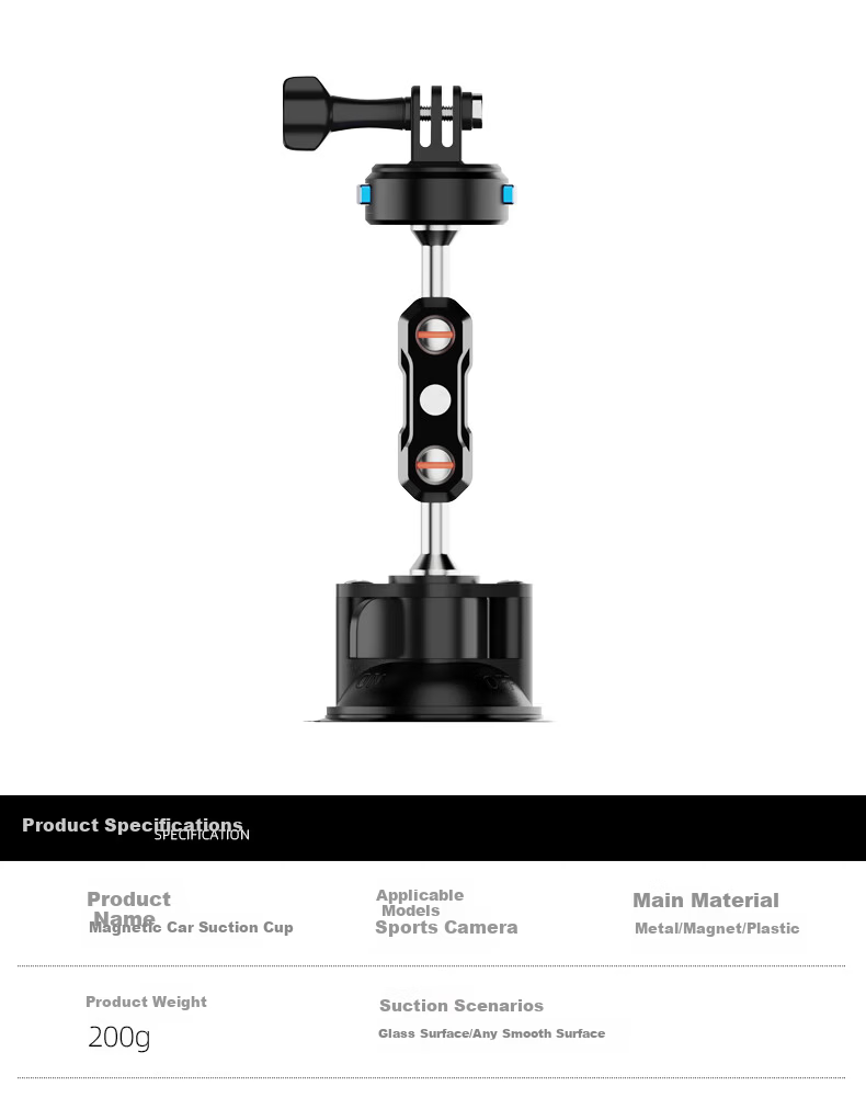 SUREWO Car Magnetic Quick-Release Suction Mount for DJI Pocket 3 Osmo Pocket 3 Car Glass Sunroof Interior and Exterior Fixed Shooting Expansion Accessory 11