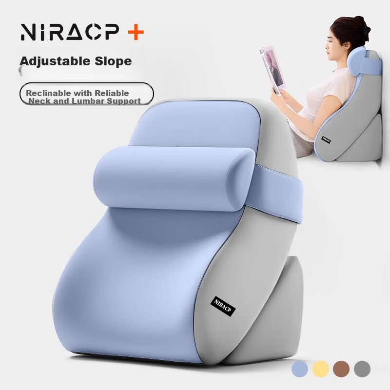 Nila Headboard Cushion Lumbar Support Sofa Backrest Pillow Half-Reclining Bed Phone Holder Large Backrest Hug Pillow for Girls