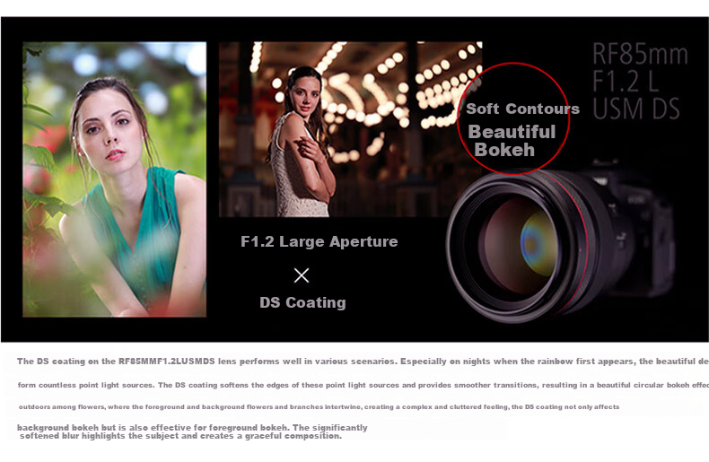 Canon RF85mm F1.2 L USM DS Full-Frame Mirrorless Lens Medium Telephoto Prime L-Series Large Aperture Smooth Bokeh Filter Protective Kit 4