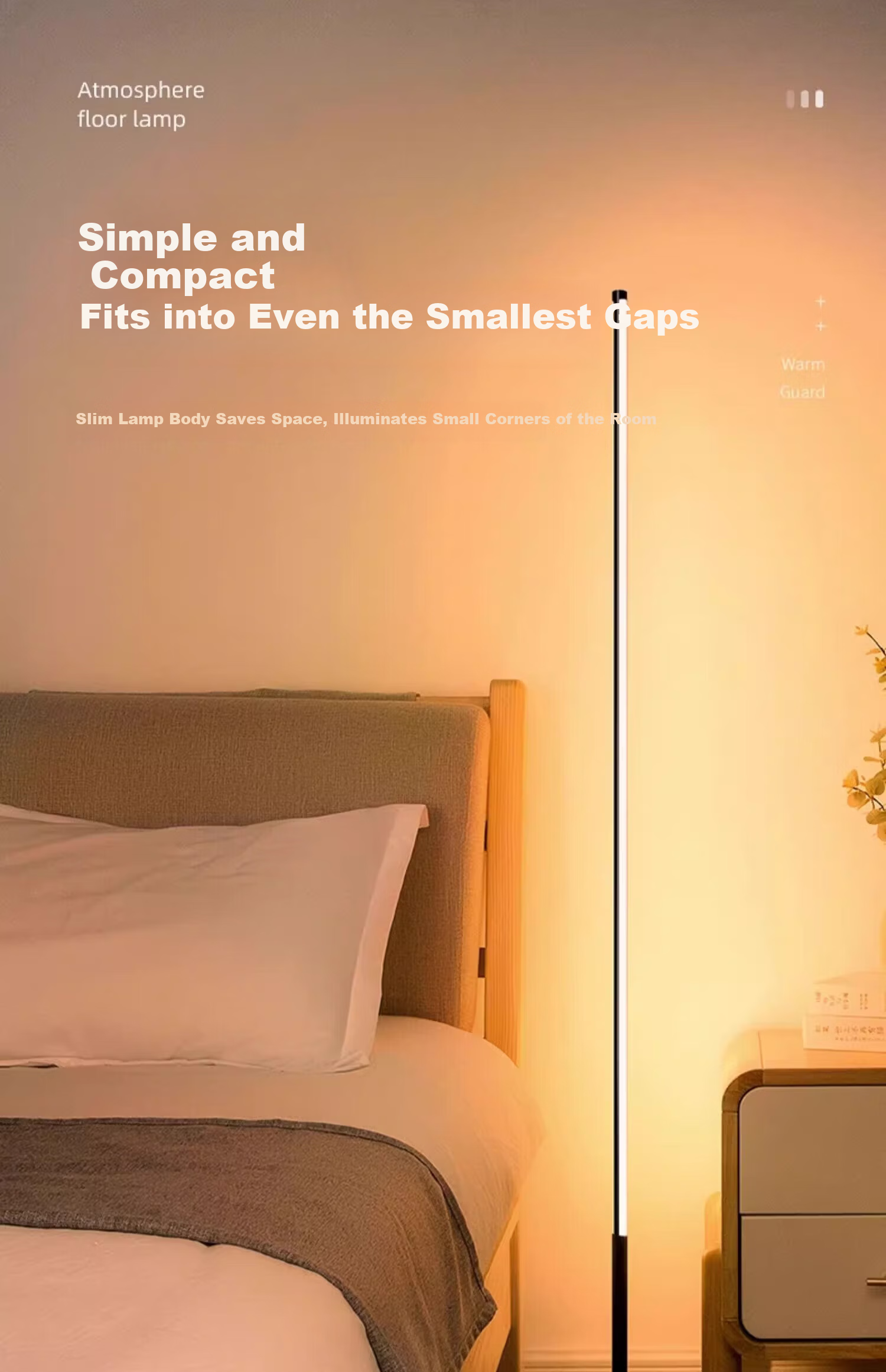 Samsung Lighting Decorative Floor Lamp for Living Room Bedroom Bedside Ambiance Reading Baby Nursing Sleep Warm Light 10
