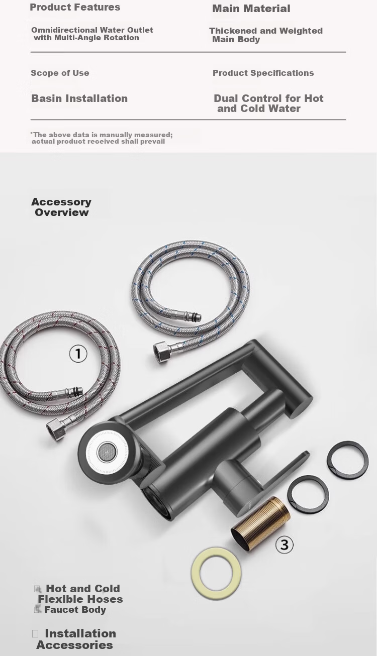 ILeddog [Germany] Mechanical Arm Universal Faucet Basin Hot and Cold Kitchen Bathroom Household Fortune Cat MPLT-ZCM 18