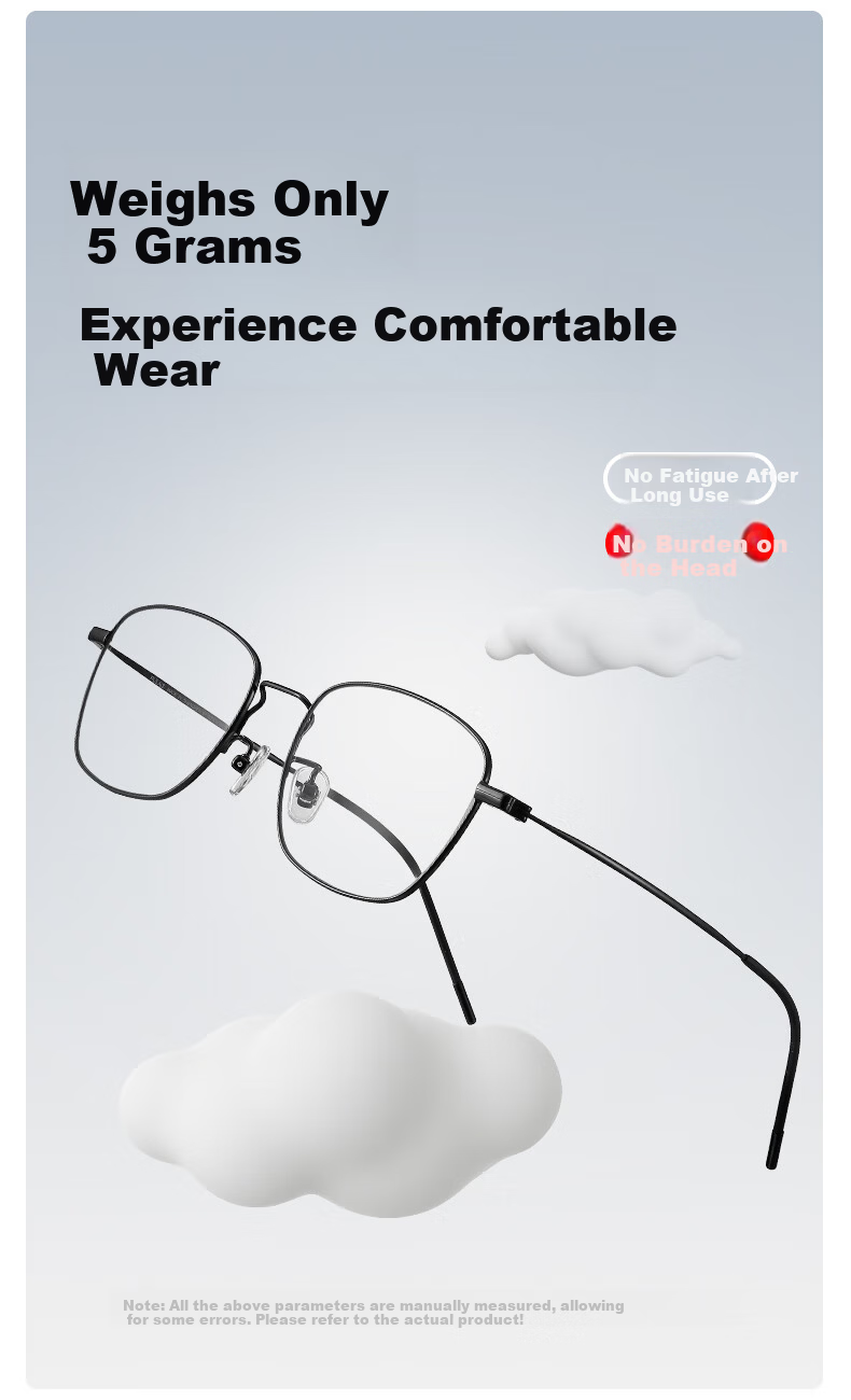Pulais Unisex Reading Glasses 1.60 MR-8 Ultra Tough Ultra Light Blue Light Blocking Pure Titanium +1.00 Diopter 4