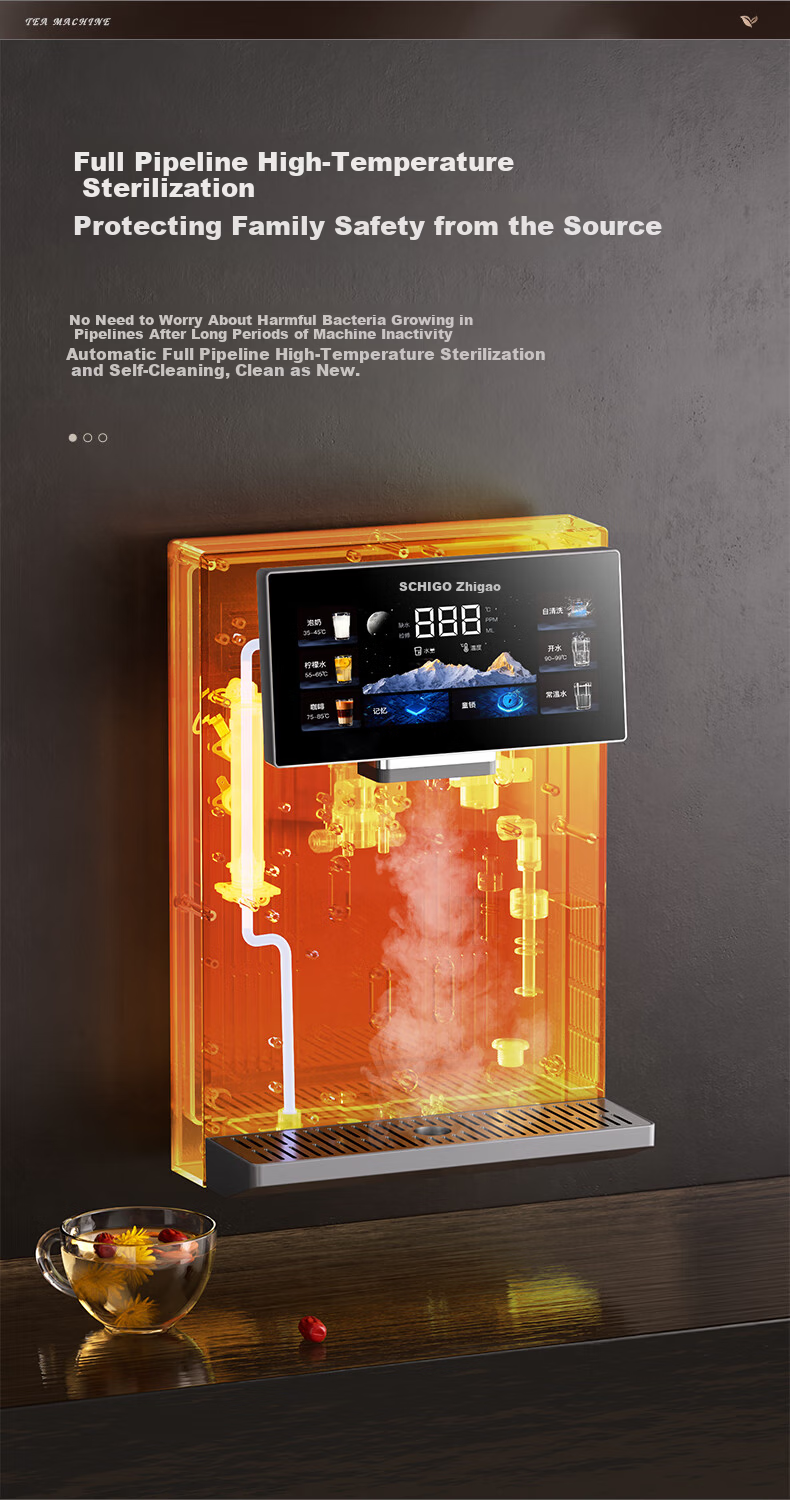 CHIGO Wall-Mounted Pipeline Water Dispenser with Self-Priming Barrel Water, Lingze Series, Direct Drinking Machine, Sideboard Water Dispenser ADZ23 12