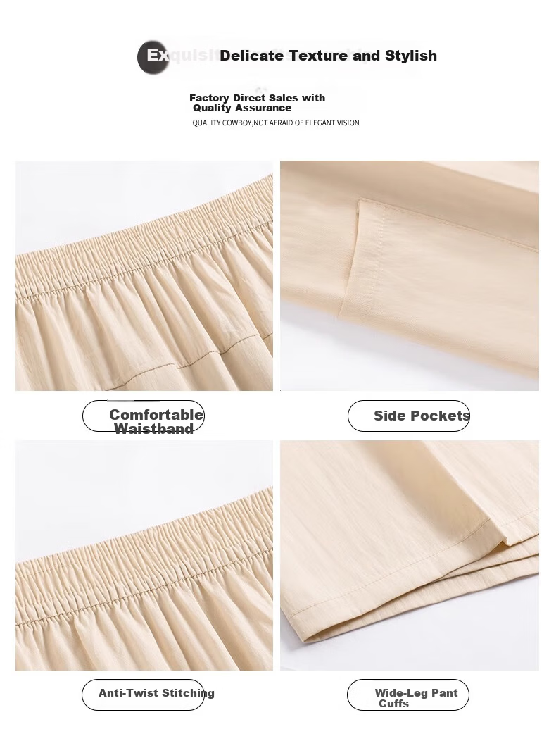 LangSha Yamamoto Workwear Skirt Pants Women Summer 2025 New American Style High Waist Slim A-Line Skirt Pants Loose Casual Wide-Leg Pants 13