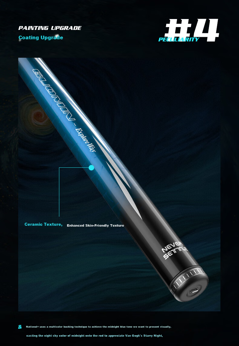 Yiwei Huashi National+ Fishing Rod Entry-Level Composite Rod for Crucian Carp and Carp 7.2m National+ Fishing Rod 8