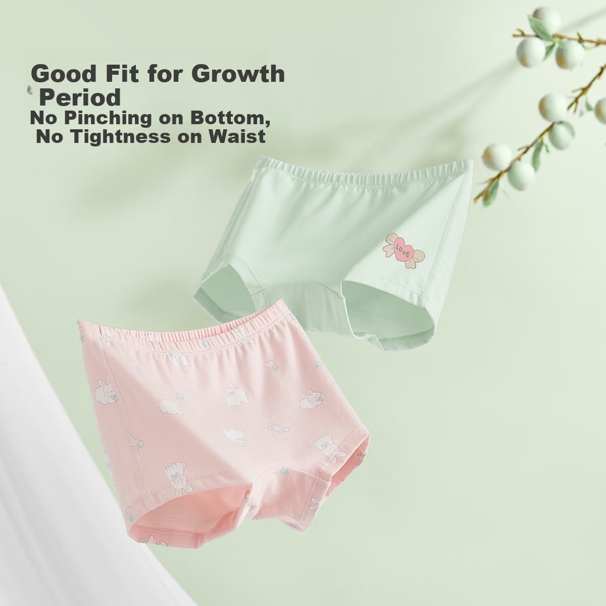 David Bella Girls' Underwear Two-Pack Toddler Baby Shorts Boxer Briefs for Girls