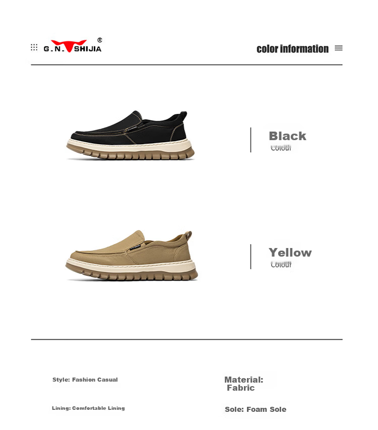 Bull Family Men's Summer Breathable Old Beijing Cloth Shoes Soft Sole Lightweight Slip-On Casual Canvas Loafers Men's Moccasins 2