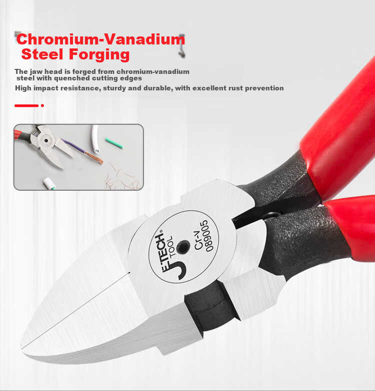 JETECH Diagonal Cutting Pliers, Multi-Functional Side-Cutting Pliers, Electrician's Specialized Wire Cutters, Line Snips, 5 Inches, NP-5 5