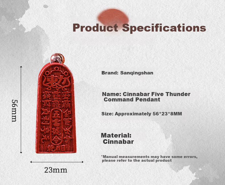 Sanqingshan Mountain Ghost Coin Pendant Taoist Necklace Cinnabar Bagua Copper Coin Gift Box Zodiac Year Gift for Men and Women 4