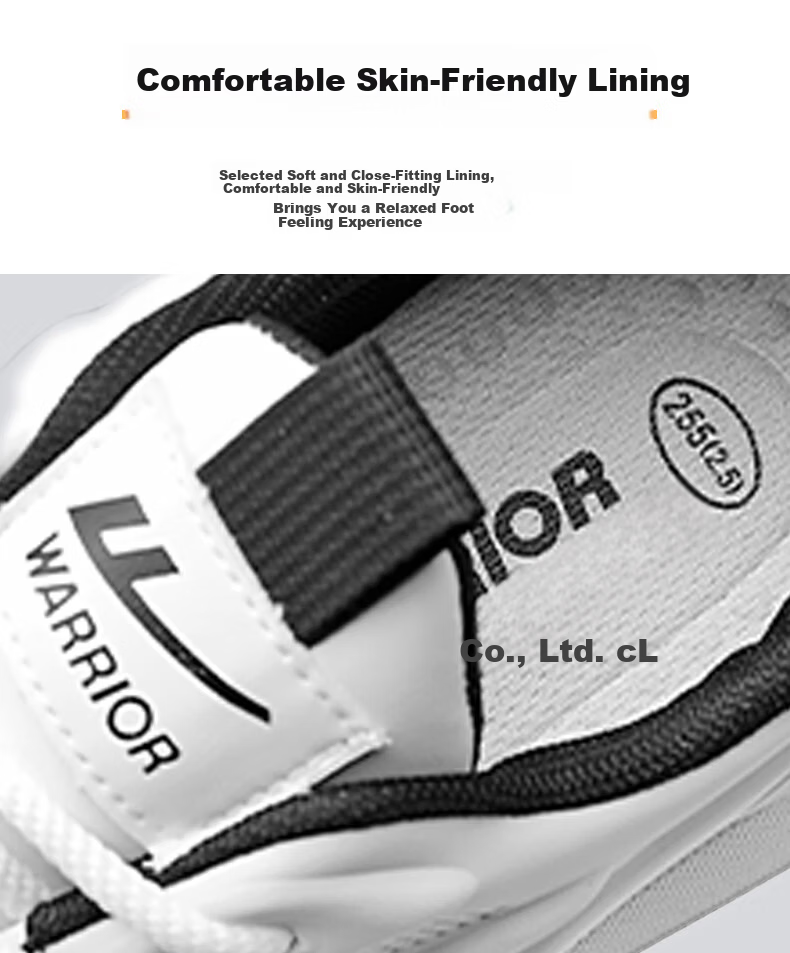 Warrior 2026 New Spring Casual Sports Shoes Breathable Leather Men's Trendy Thick-Soled Fashion Dad Sneakers 6
