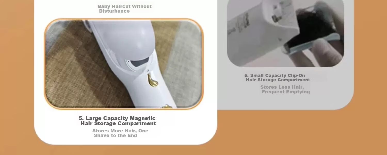AUX Automatic Baby Hair Clipper Children's Trimmer Newborn Hair Shaver Safe Scalp Electric Hair Cutter Baby Haircut Tool 6