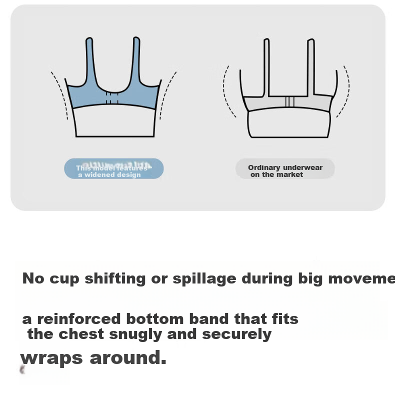 GRACEWELL Seamless Bra for Women Large Bust Minimizing Push-Up Anti-Spread Wireless Thin Strap Lightweight Invisible Bra 9