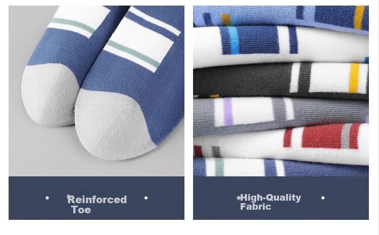 Yalu Men's Summer Mid-Calf Socks Simple Versatile Sports Socks Sweat-Absorbing Breathable Odor-Resistant Durable Trendy Casual Socks 17