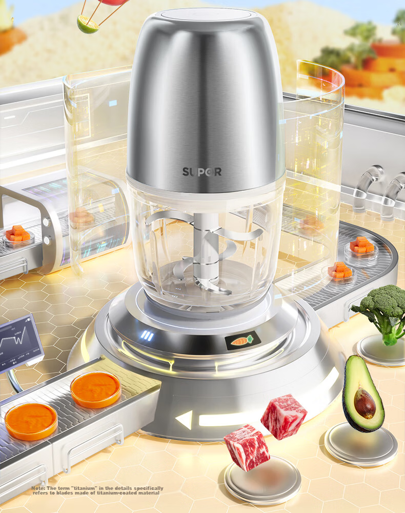 SUPOR Baby Food Processor, Infant Food Preparation Machine Pot, Steaming And Cooking All-In Multi-Function Rice Paste Maker with 4 Blades And Full Steel Blade, FB11S 5