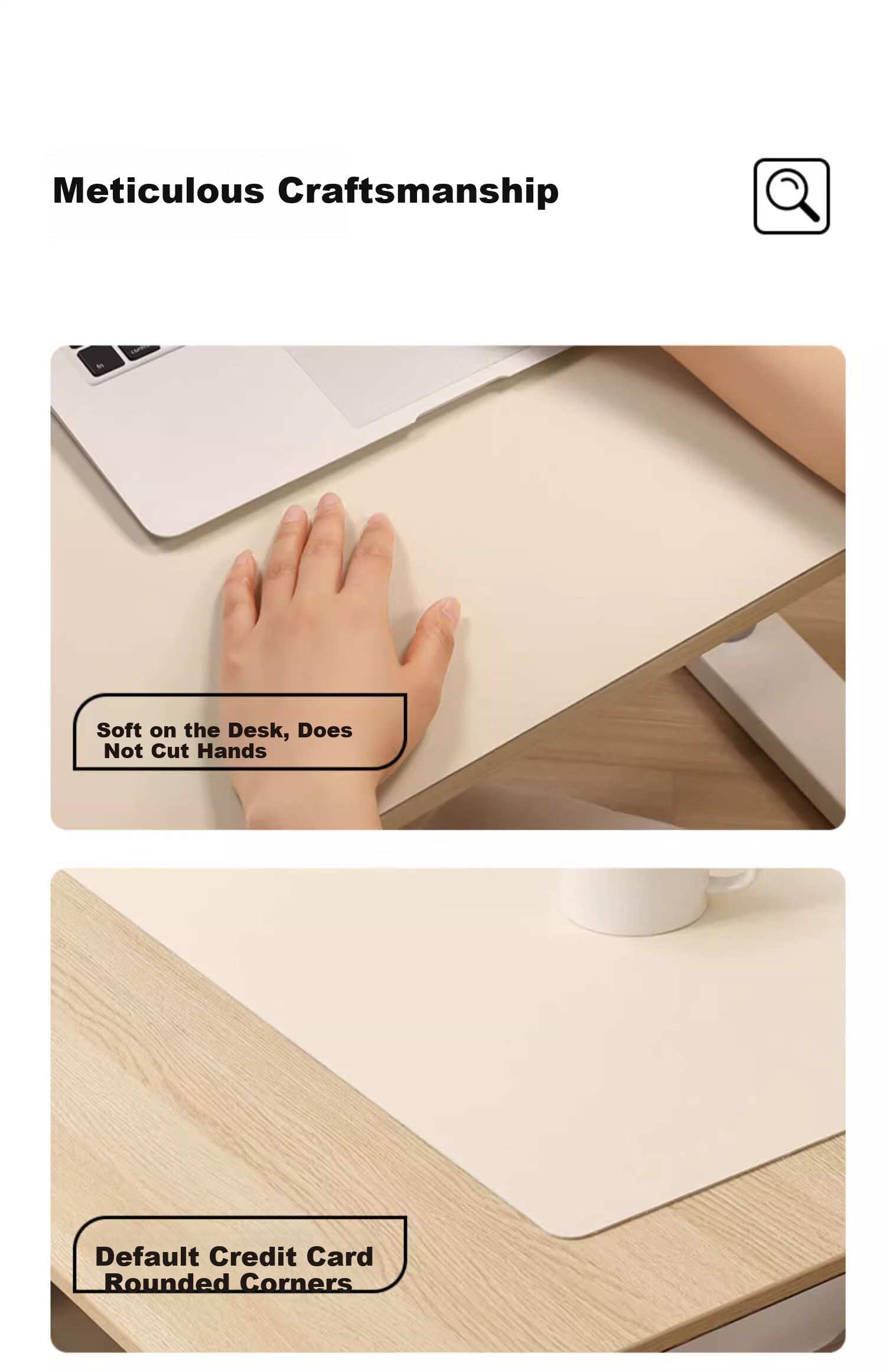 Resen Light Gray 60*40 Desk Pad, Student Eye Protection, Study Writing Office Computer Desk Mat, Anti-Stain Dining Table Pad, Furniture Cabinet Silicone Protective Mat, Children's Desk Pad, Special Tablecloth 26