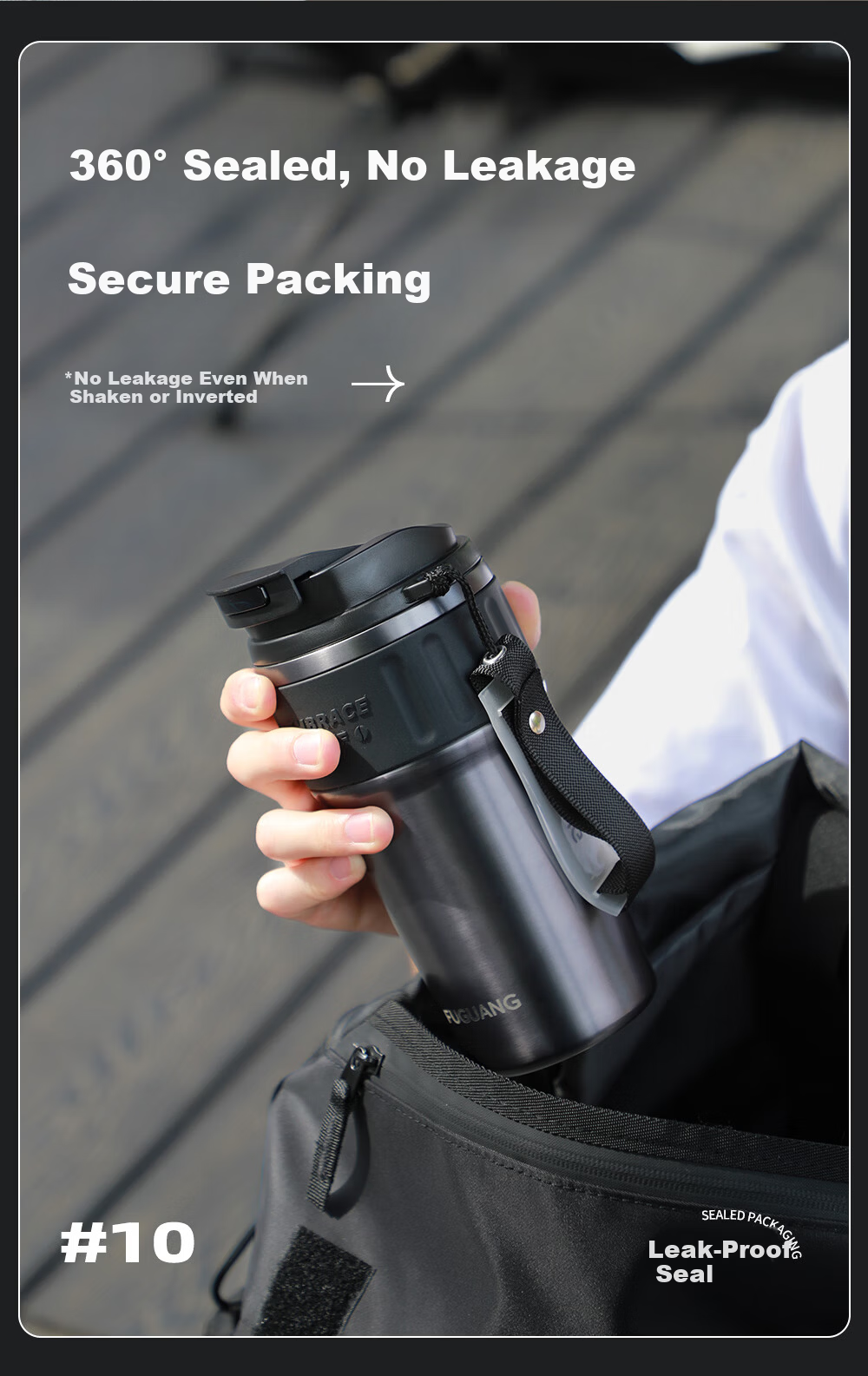 Fuguang Coffee Mug Insulated Tea Water Cup Men's Large Capacity 316L Stainless Steel Portable Car Business Tea Cup 9
