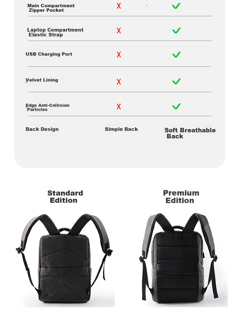 JINSHIWQ Backpack Unisex Laptop Bag Business Notebook Bag 14/15.6/17.3 Inch Large Capacity School Bag for College Students 26