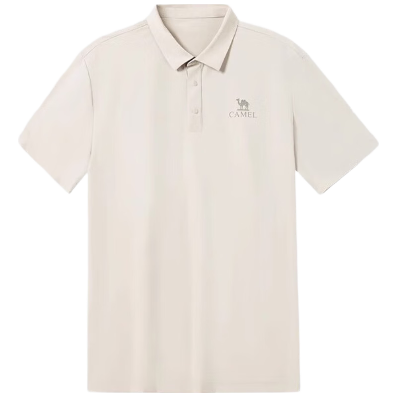 CAMEL Outdoor Quick-Dry Short-Sleeve T-Shirt with Collar, Cool-Feeling, Wrinkle-Resistant, Breathable, Sweat-Absorbing, Sun Protection Sports Top A15BZ01058