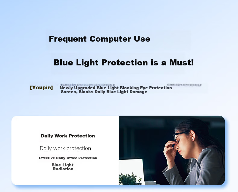 Youpin Monitor Computer Anti-Blue Light Protective Screen, Desktop Laptop Screen Protector, Anti-Radiation Eye Protection Blue Light Film Protective Cover, Acrylic Hanging Type, 11.6 Inches, 16:9 1