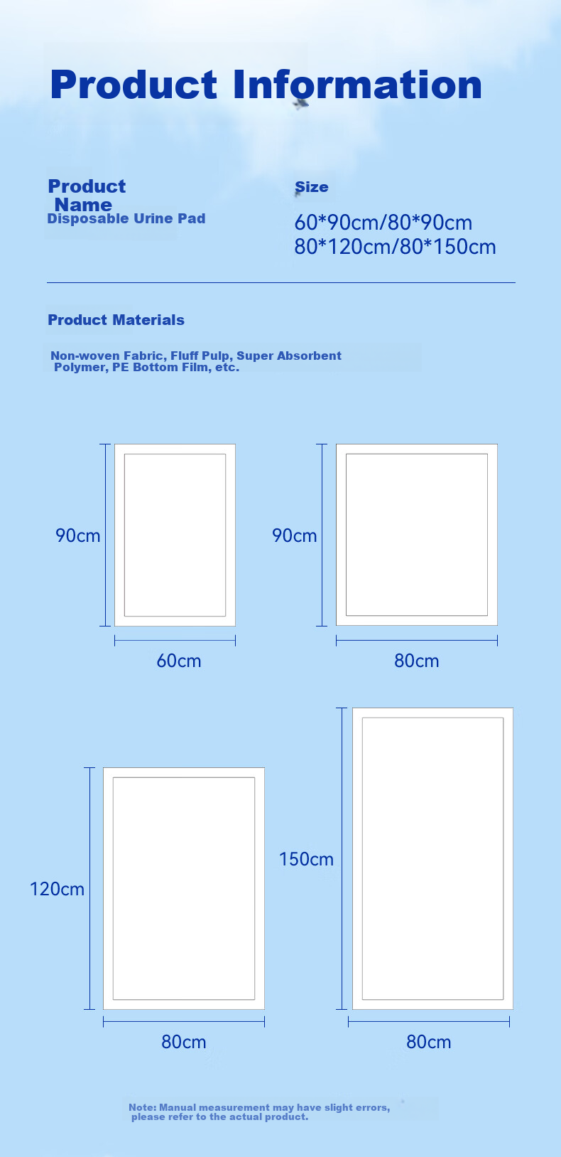Qifu Adult Care Pads L20 Pieces (Size: 60*90cm) Baby Maternity Postpartum Pads Elderly Incontinence Pads 8