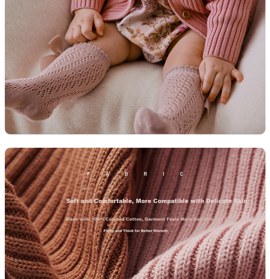 OAK FAMILY Children's Cardigan Sweater, Baby Boys And Girls Spring And Autumn Knitted Jacket, Pure Cotton, Pink (Anti-Static), Size 80 2