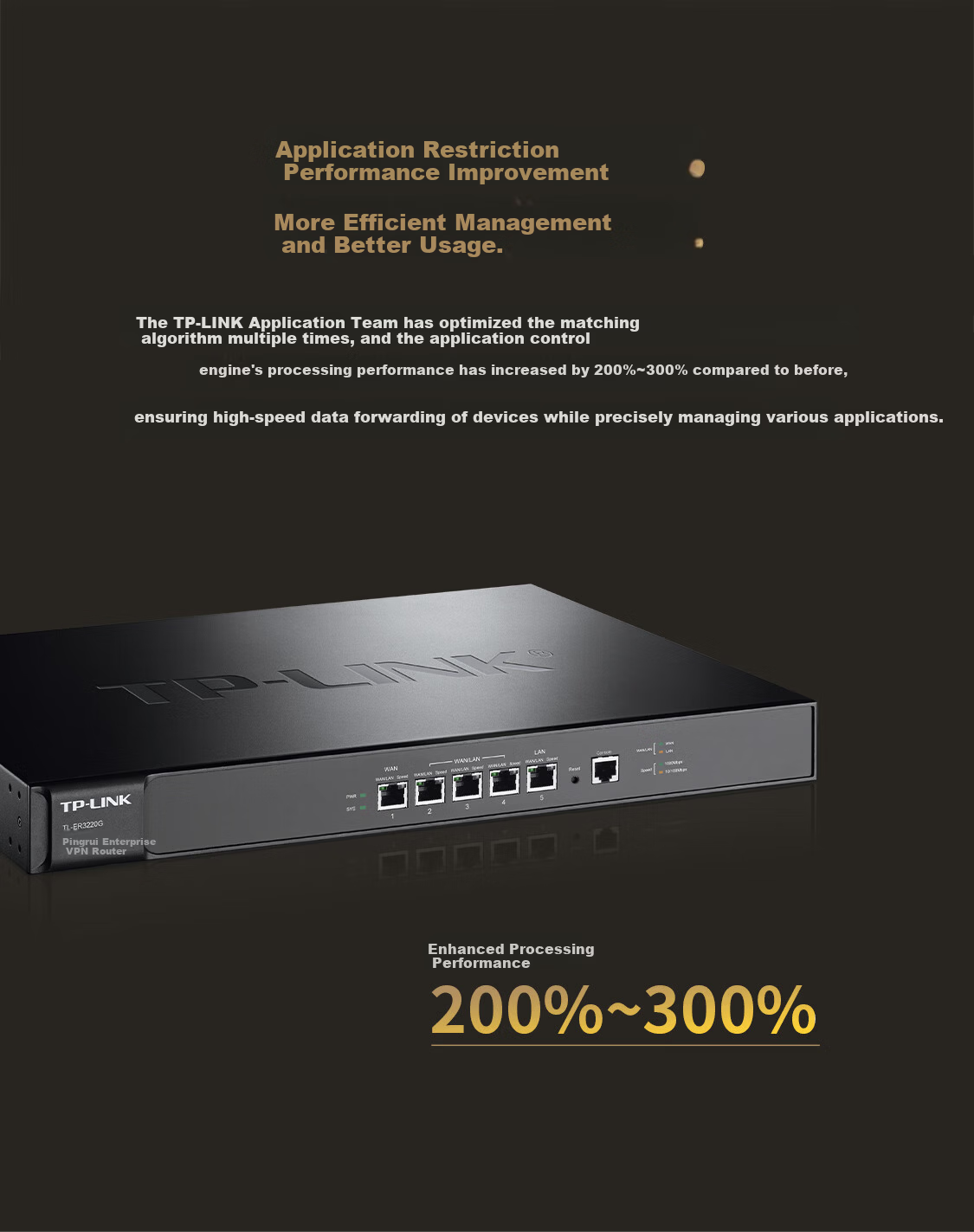 TP-LINK Dual-Core Multi-WAN Gigabit Enterprise VPN Router, Firewall/VPN/AP Management, TL-ER3220G 12