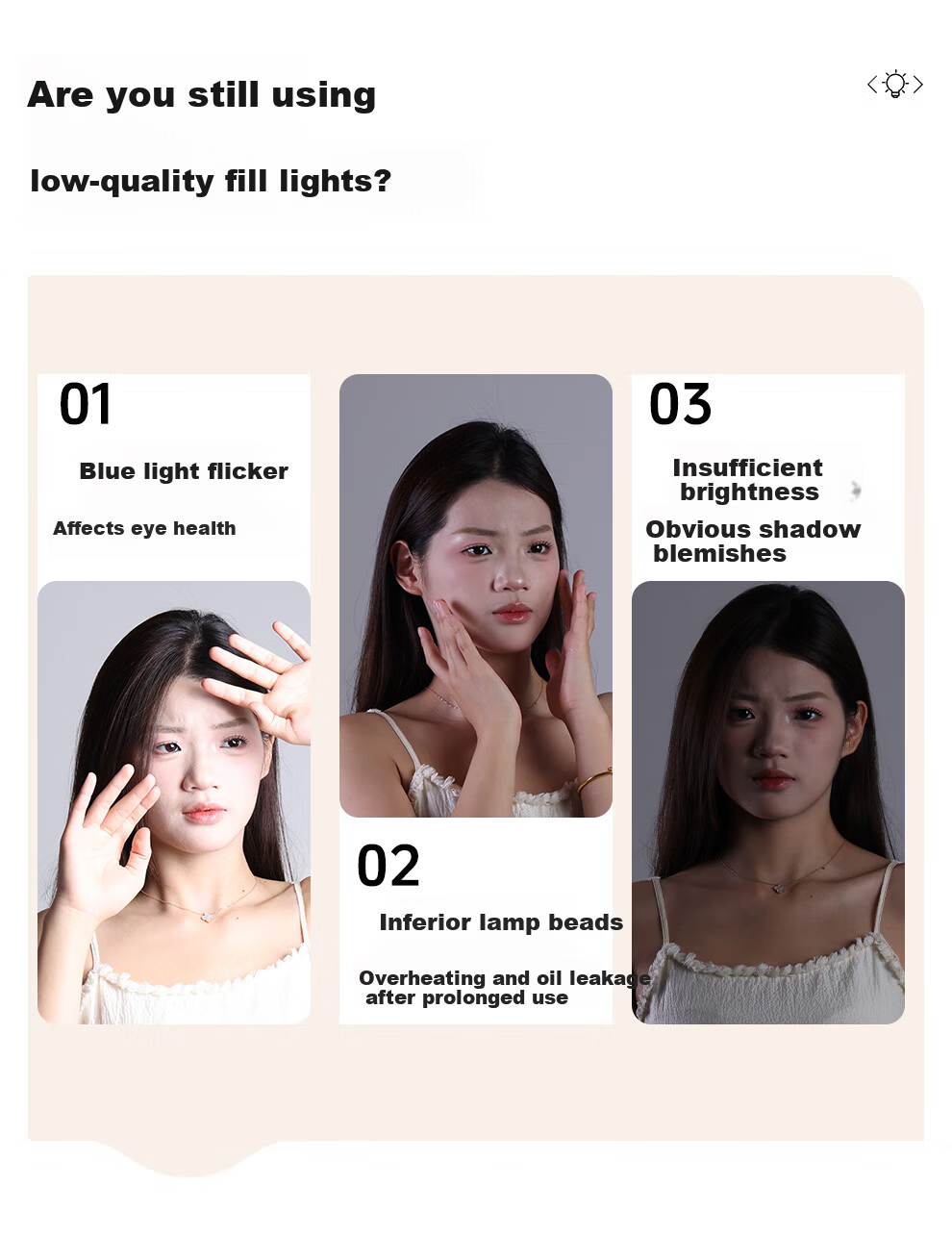 Kerunle Full Spectrum LED Panel Fill Light Photography Soft Light Professional Food Beauty Video Desktop Live Streaming Light 3