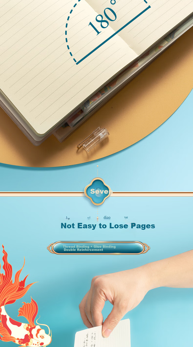 M&G Stationery A5/64 Sheets Glue-Bound Notebook, 4 Books, Notebooks for Notes, Memo Pads, Homework Books, Error Correction Books, Diary, Jianjian Green Grid JA5102D7 Essential for Exams 7