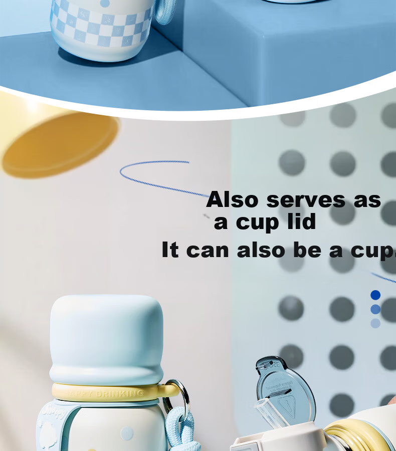 SNOOPY 316L Stainless Steel Children's Insulated Cup, Large Capacity, Straw Water Bottle for Boys And Girls, Portable Student Water Cup, Coffee Mug 6