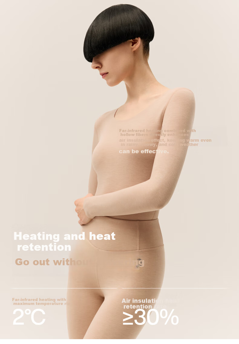 Bananain Repi502++ Unisex Thermal Underwear Set 7A Antibacterial Thickened Autumn Winter Base Layer Shirt and Pants 8