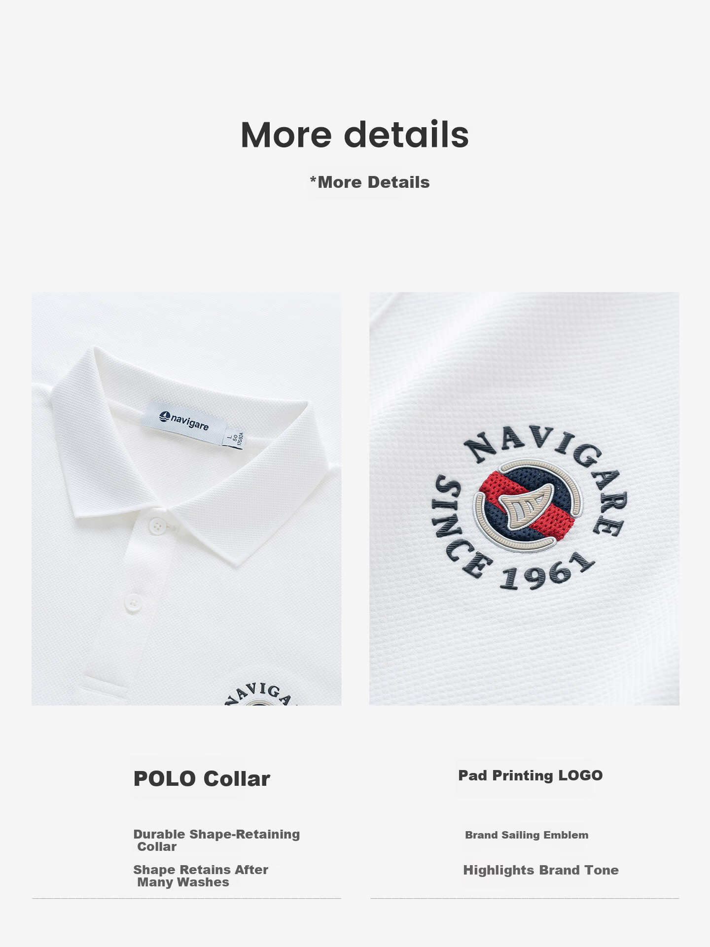 Navigare Small Sailboat 2026 Spring Summer New Cool Antibacterial Snow Cotton Short Sleeve Polo Shirt Men Turn-down Collar T-shirt 1325526602 10
