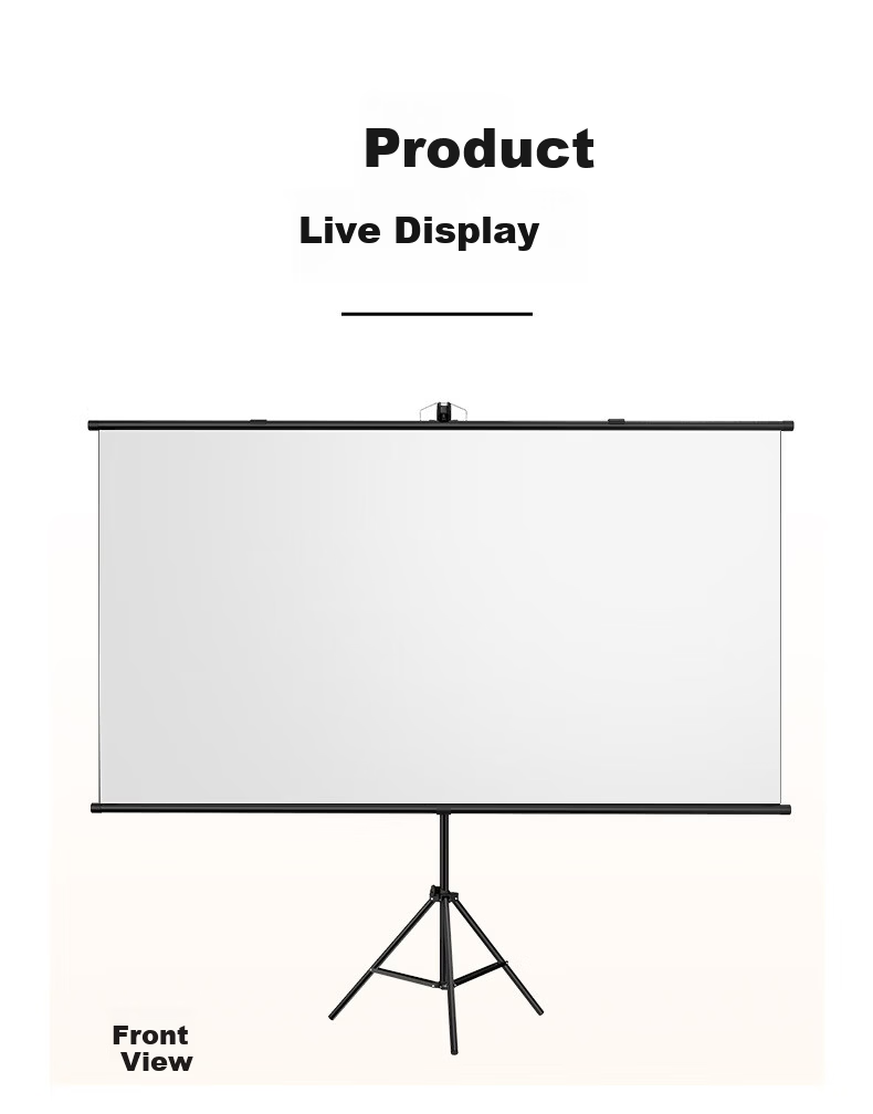 Ganyi Ultra-Clear Portable Stand Projection Screen White Light BWG84 84-inch 16:9 Compatible with All Lumen Projectors for Outdoor Camping Travel Parties 12