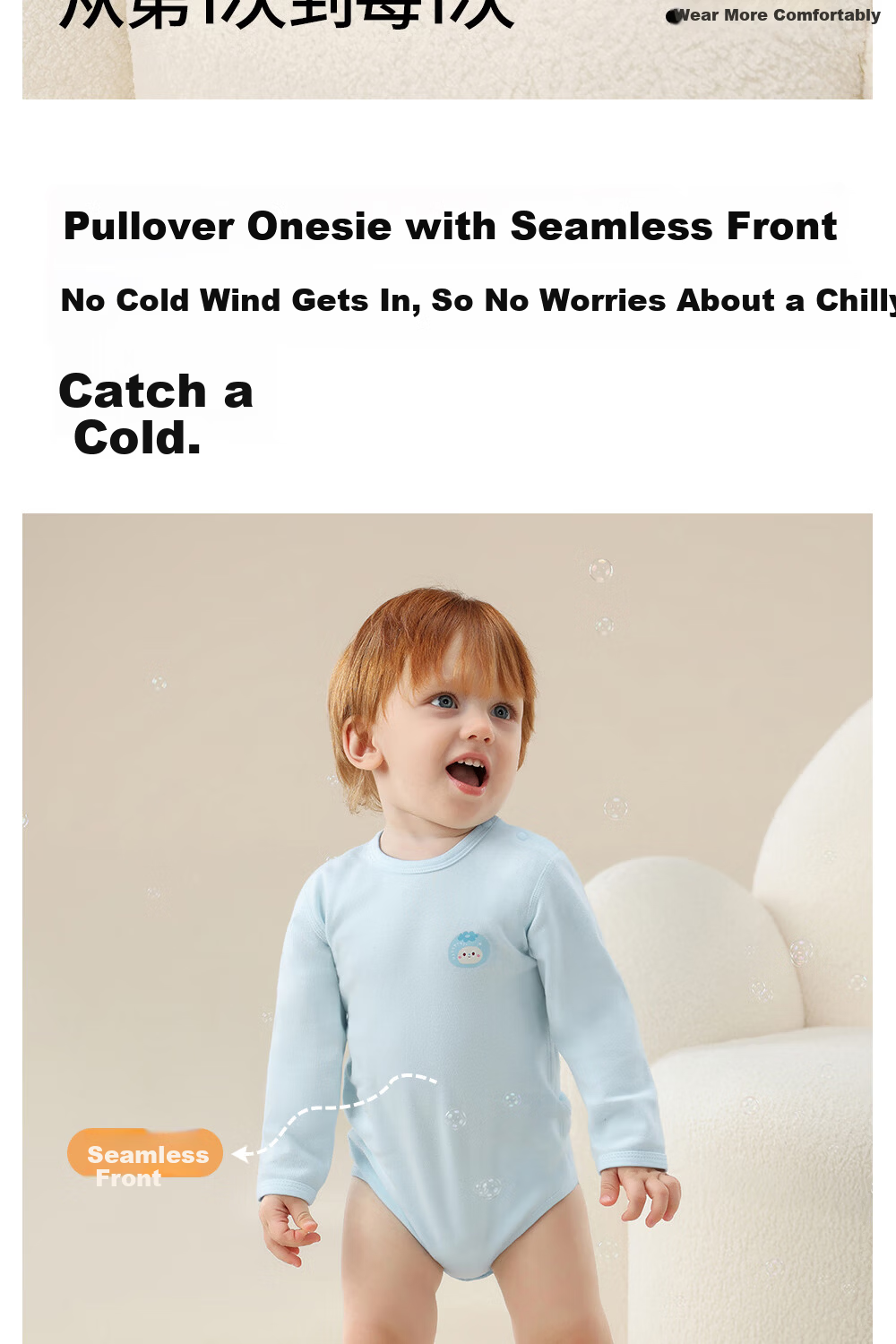 Betis Baby Clothes Skin-Friendly New Autumn Pure Cotton Infant Long Sleeve Bodysuit Warm Baby Romper Pajamas 12