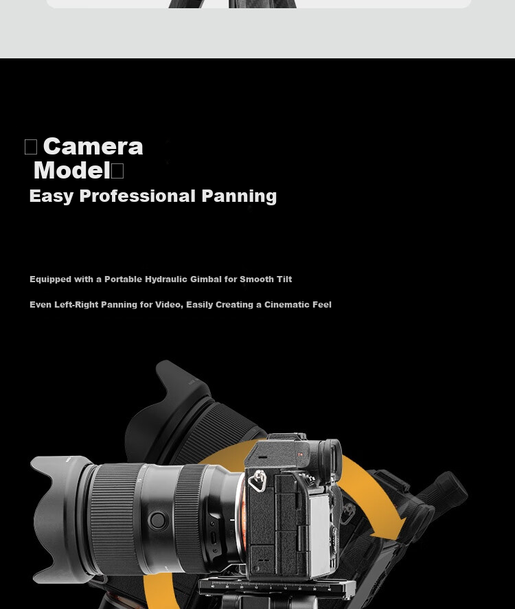 Fotopro Origin Portable Pure Carbon Fiber Asymmetric Design Panoramic Tripod Head for Digital Camera Mirrorless Photography Black 14