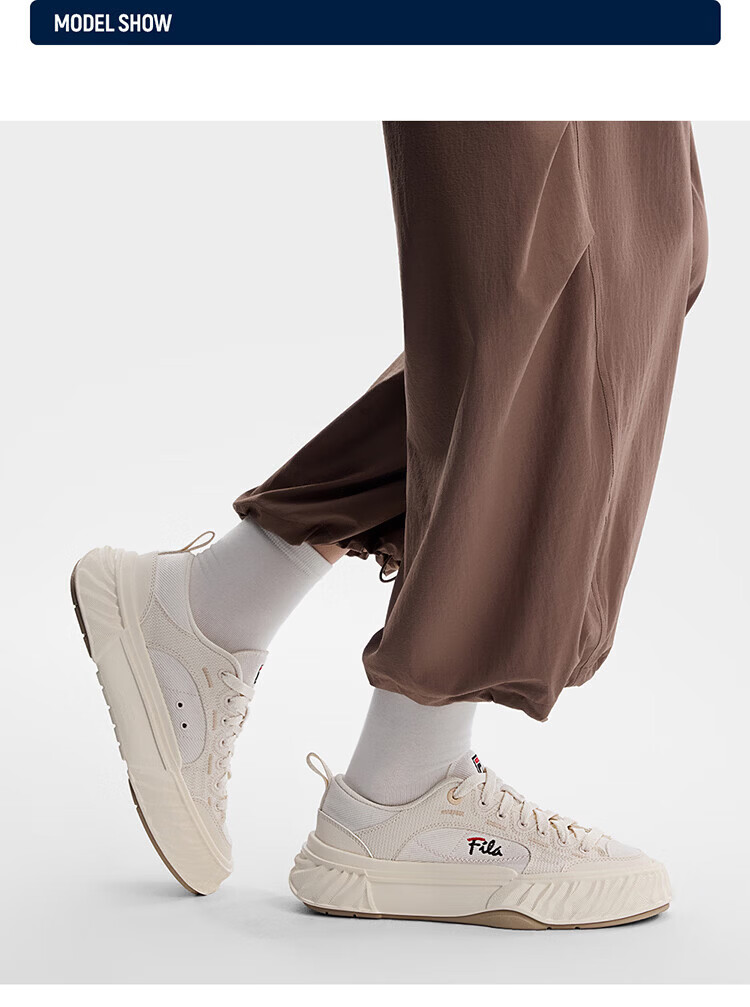 FILA Official Women's Shoes FOSSO 1+ Canvas Shoes 2026 Summer Rock Walking Shoes 1+ Fashion Casual Shoes 34