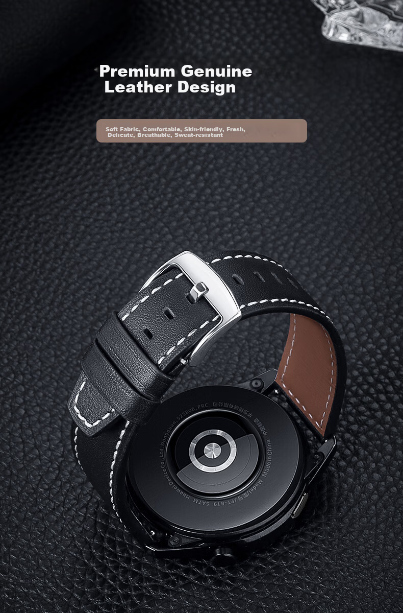 Xiaopijiang Soft Genuine First Layer Calfskin Leather Strap for VIVO Watch 5 Unisex Smartwatch Band 4