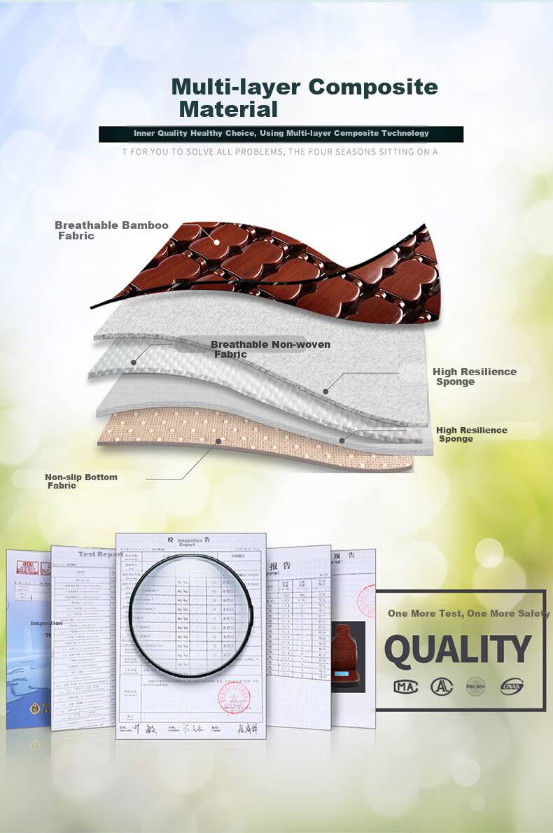 GREAT LIFE Car Seat Cushion Summer Cooling Bamboo Mat Truck Seat Pad Bamboo Cooling Seat Car Ice Silk Ventilated Breathable Summer Mat 6